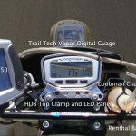 DRZ 400 S Console with Trail Tech Vapor, Garmin Zumo, and Loobman Oiler