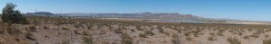 panorama of a solar power plant in California