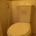 Western style Thai bathroom with bum gun