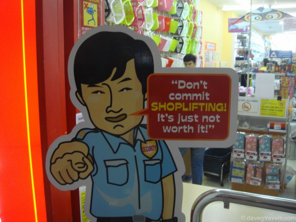 Don't shoplift!! Sersiously!!! I'm Pointing at you!!!!!