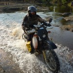 15 DRZ Adventure Touring Water Crossing Laos