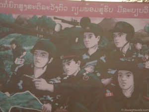Propaganda posters were in the country in Laos